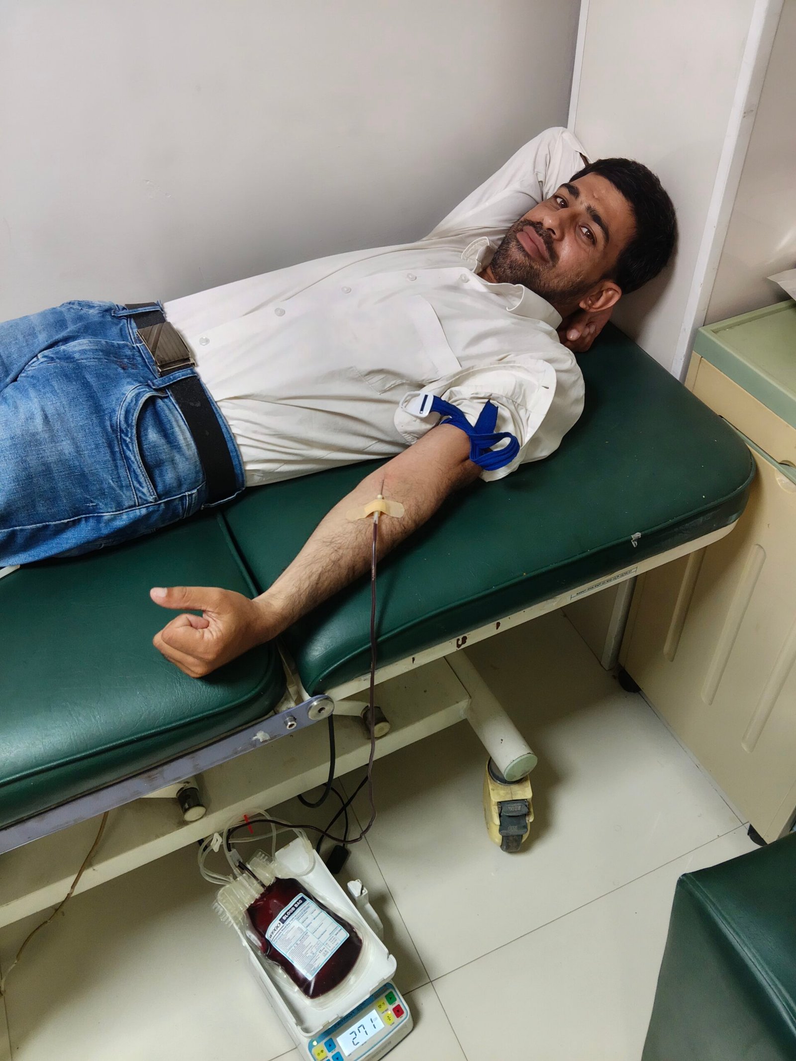 A participant in the blood donation support program.